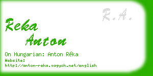 reka anton business card